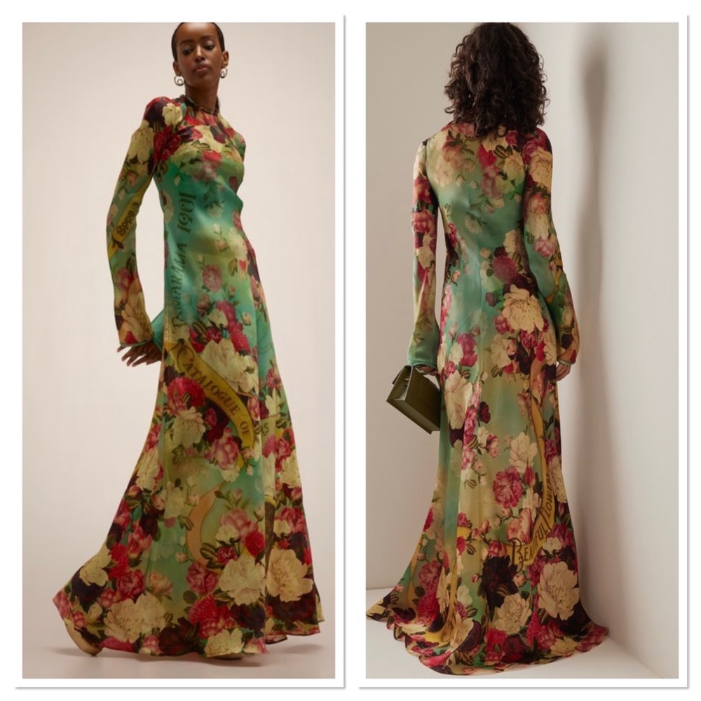 Zimmermann gorgeous brand new, floral maxi dress in silk, size 0.